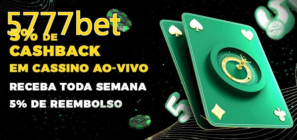 Promoções do cassino ao Vivo 5777bet